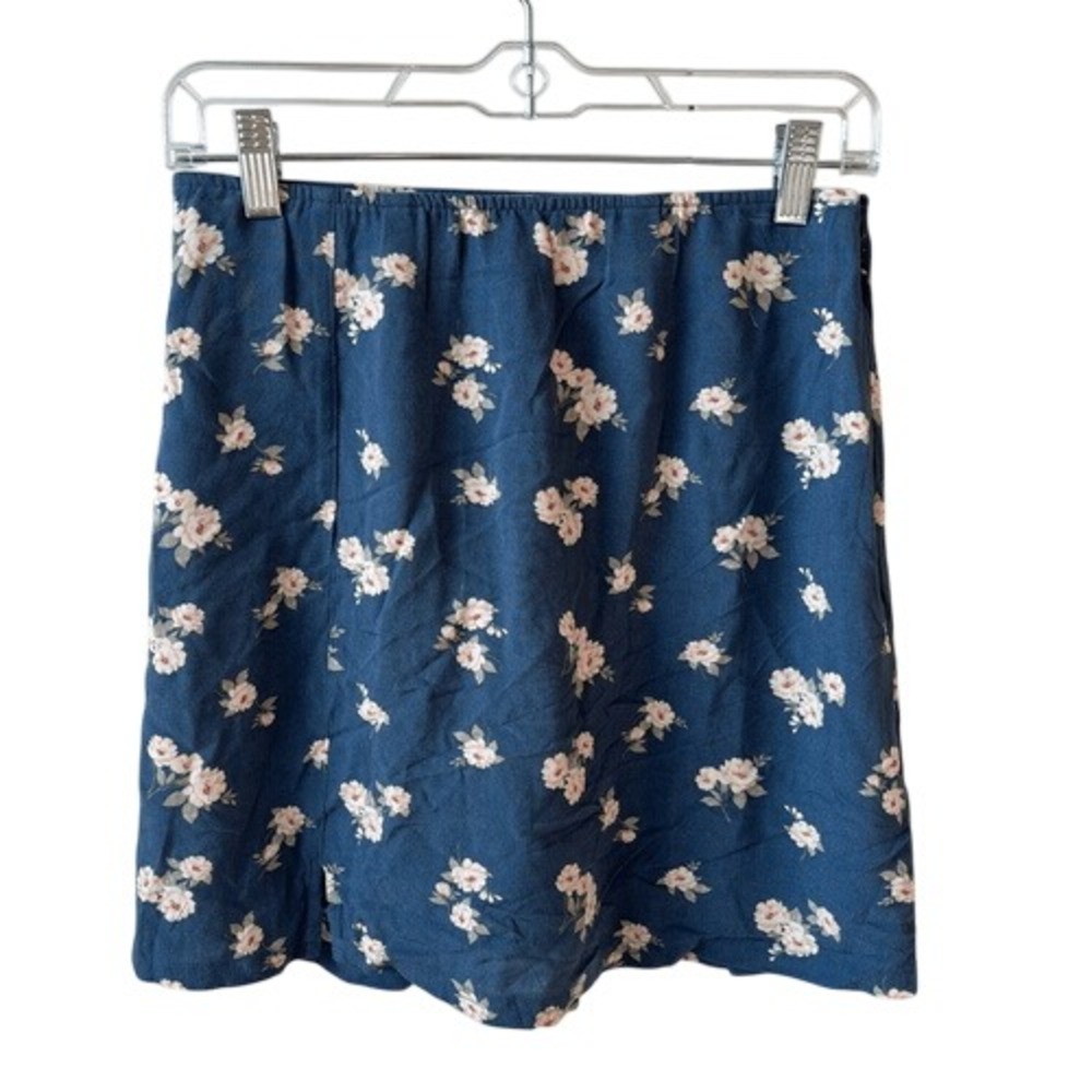 NWT American Eagle floral‎ notched mini skirt small